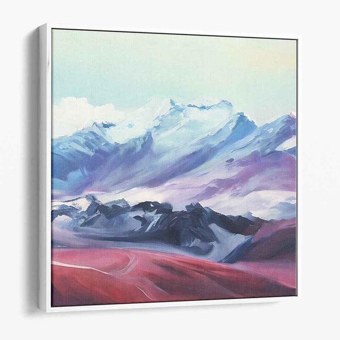 Brushstroke Symphony Over Peaks: Contemporary Impressionist Mountain Landscape Canvas Art