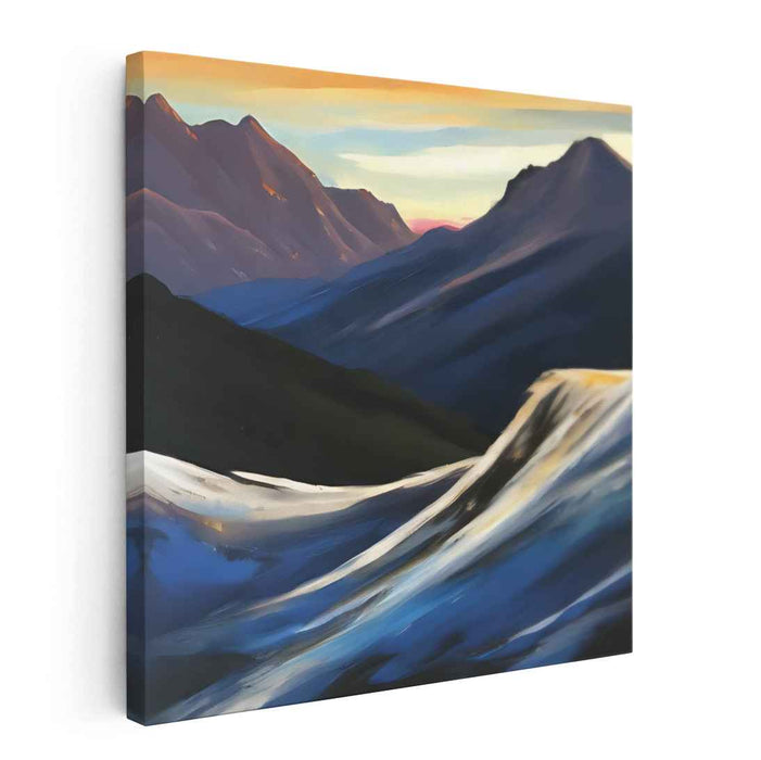 Dusk's Calm Palette: Tranquil Sunset Landscape Canvas Art