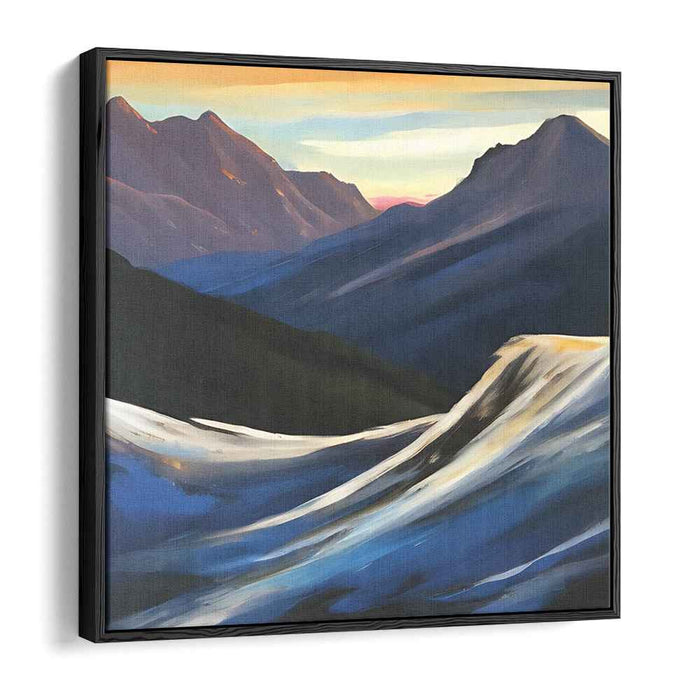 Dusk's Calm Palette: Tranquil Sunset Landscape Canvas Art