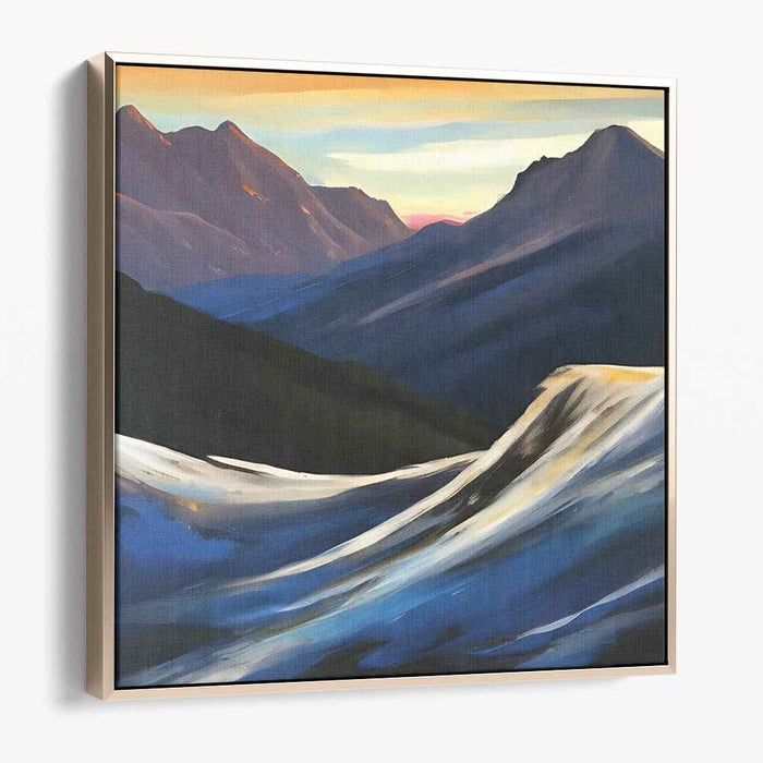 Dusk's Calm Palette: Tranquil Sunset Landscape Canvas Art
