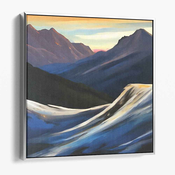 Dusk's Calm Palette: Tranquil Sunset Landscape Canvas Art