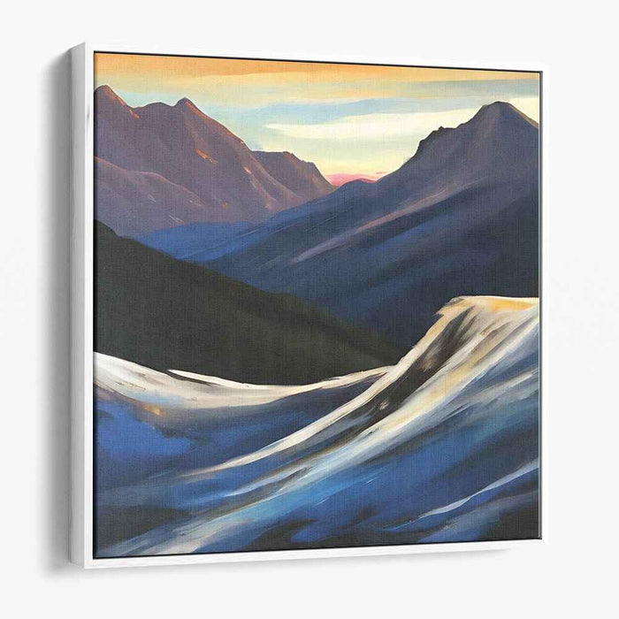 Dusk's Calm Palette: Tranquil Sunset Landscape Canvas Art