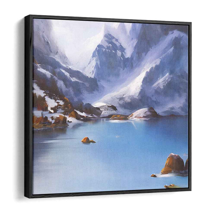 Alpine Mirror Heights: Snow-Capped Mountain Reflections