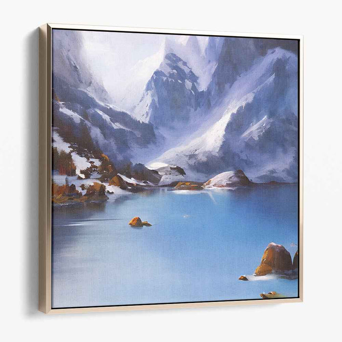 Alpine Mirror Heights: Snow-Capped Mountain Reflections