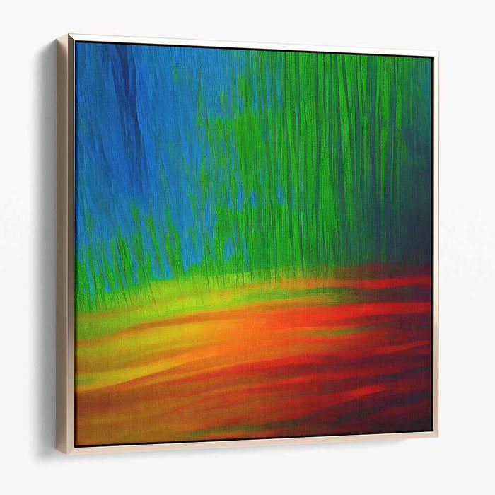 Echoes Of Earth's Spirit: Abstract Expressionist Landscape Canvas Art Print