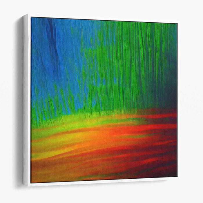 Echoes Of Earth's Spirit: Abstract Expressionist Landscape Canvas Art Print