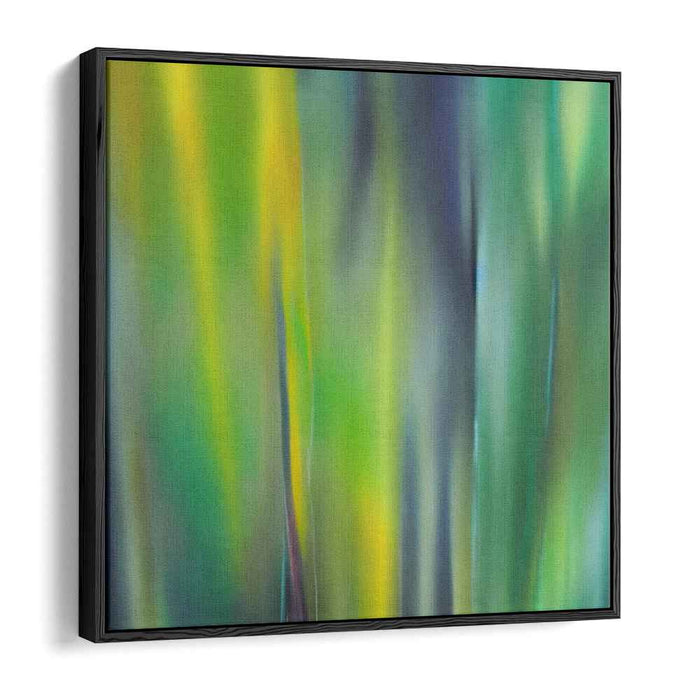 Serene Sway: Abstract Green and Blue Fluid Motion Canvas Art Print