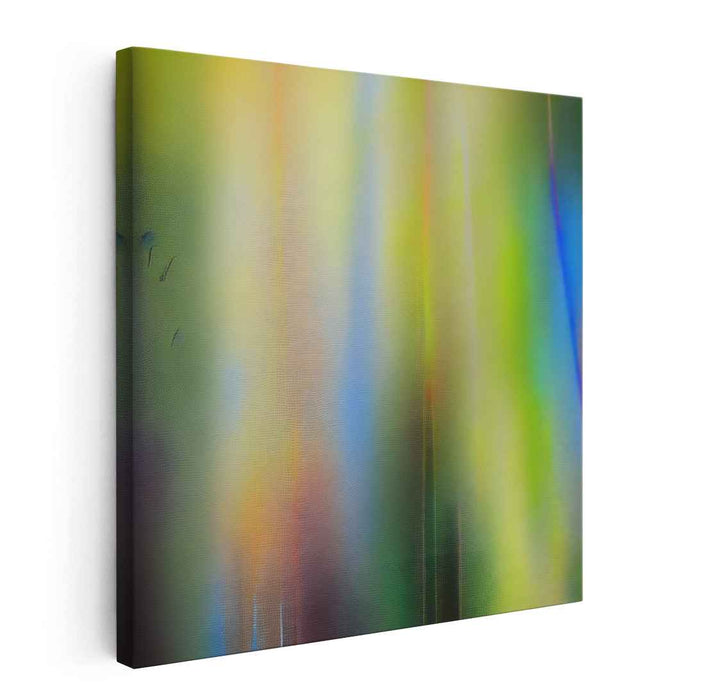 Emerald Harmony Burst: Abstract Canvas Art Print with Soothing Green and Radiant Colors