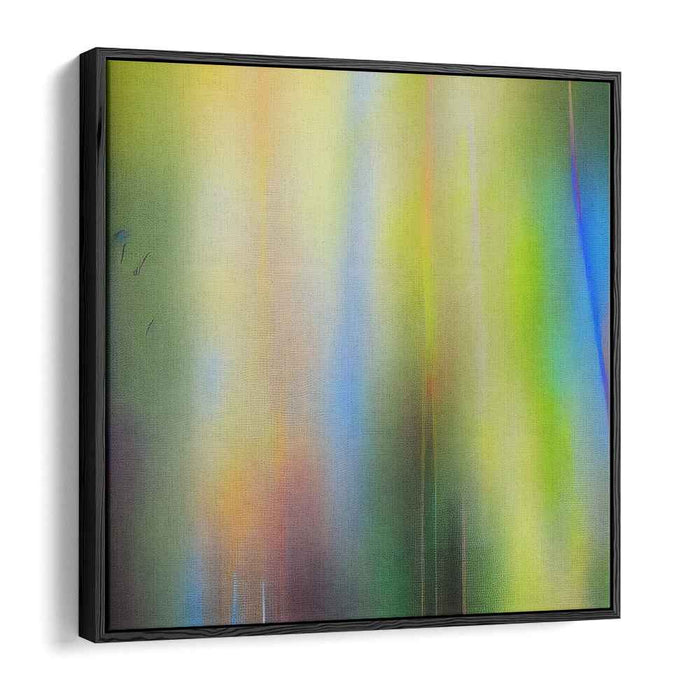 Emerald Harmony Burst: Abstract Canvas Art Print with Soothing Green and Radiant Colors