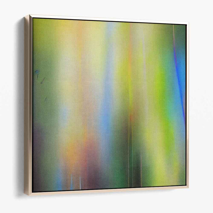 Emerald Harmony Burst: Abstract Canvas Art Print with Soothing Green and Radiant Colors