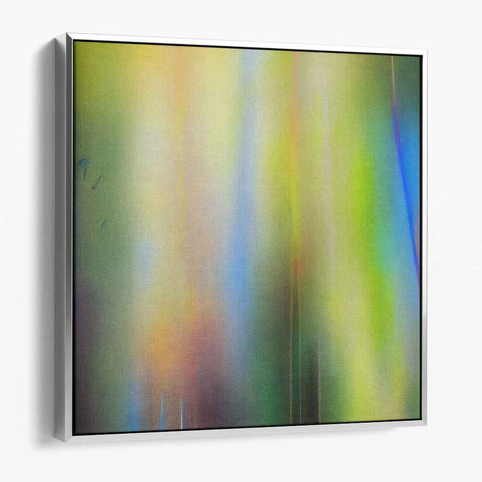 Emerald Harmony Burst: Abstract Canvas Art Print with Soothing Green and Radiant Colors