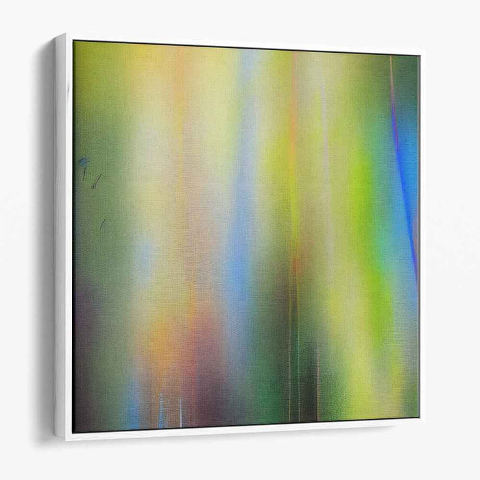 Emerald Harmony Burst: Abstract Canvas Art Print with Soothing Green and Radiant Colors