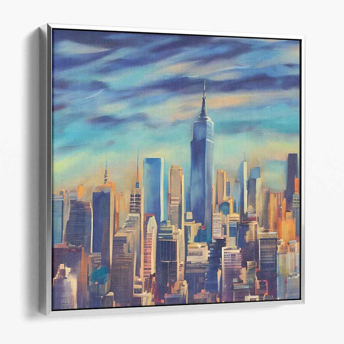 Cityscapes in Sapphire: Urban Dreamscape in Blue