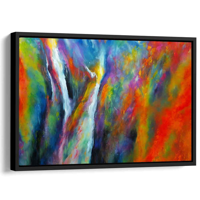 Flowing Dreamscape: Abstract Waterfall Canvas Art