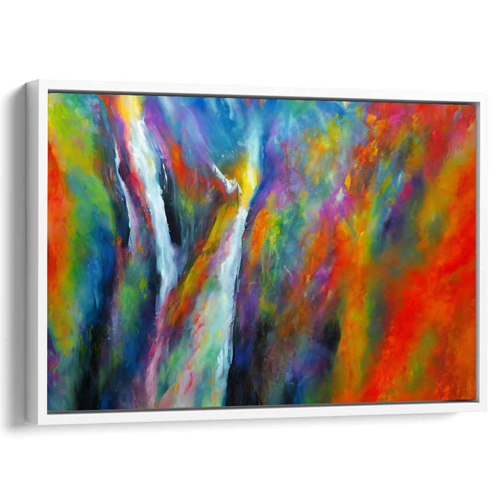 Flowing Dreamscape: Abstract Waterfall Canvas Art