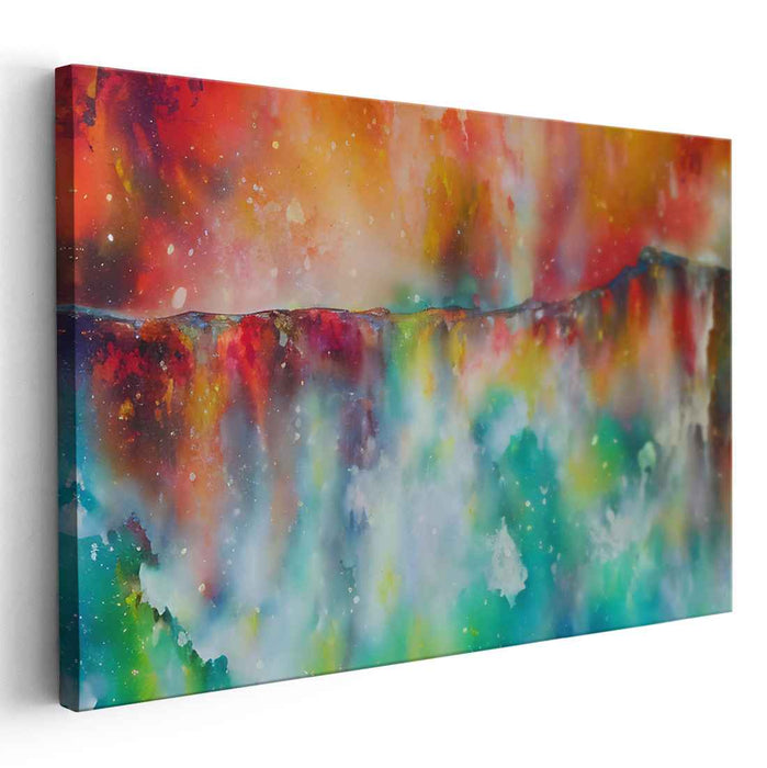 Colorful Melodies Dance: A Symphony of Colors - Abstract Watercolor Canvas Art