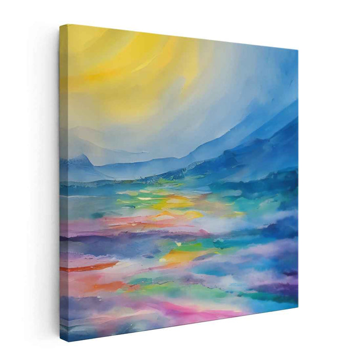 Chromatic Enigma: Abstract Landscape with Vibrant Colors