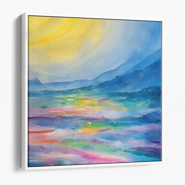 Chromatic Enigma: Abstract Landscape with Vibrant Colors