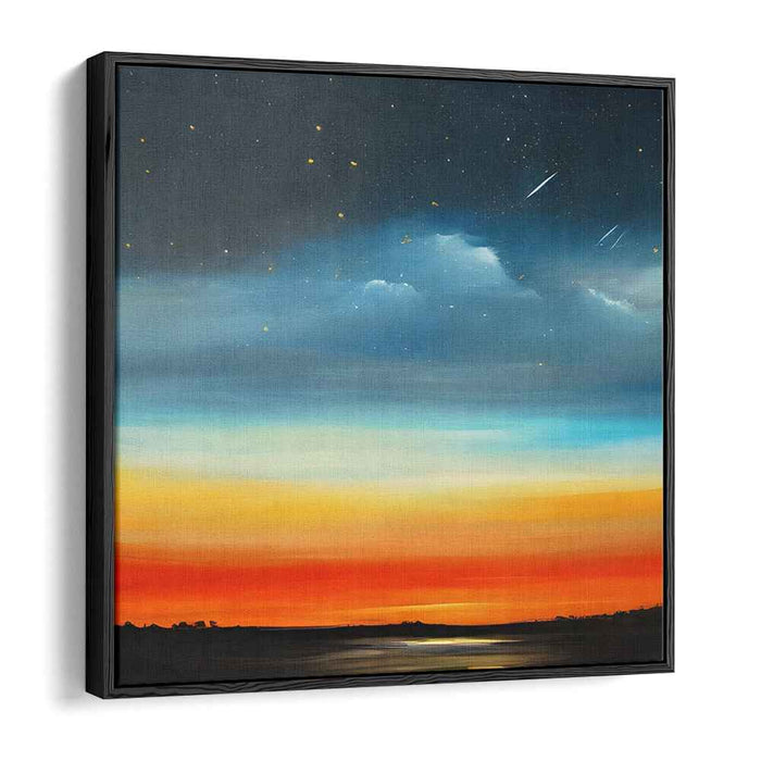 Starry Dreamscapes Blend: A Vivid Nightfall Panorama Canvas Art