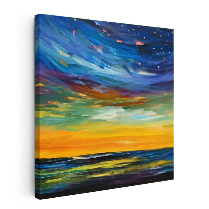 Oceanic Energy Shift: Dynamic Abstract Seascape Canvas Art