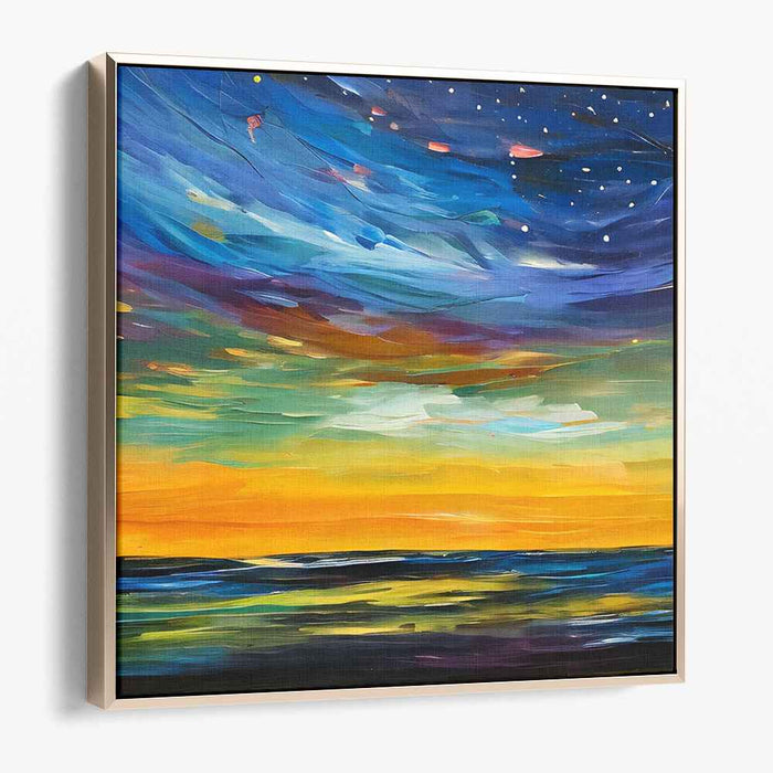 Oceanic Energy Shift: Dynamic Abstract Seascape Canvas Art