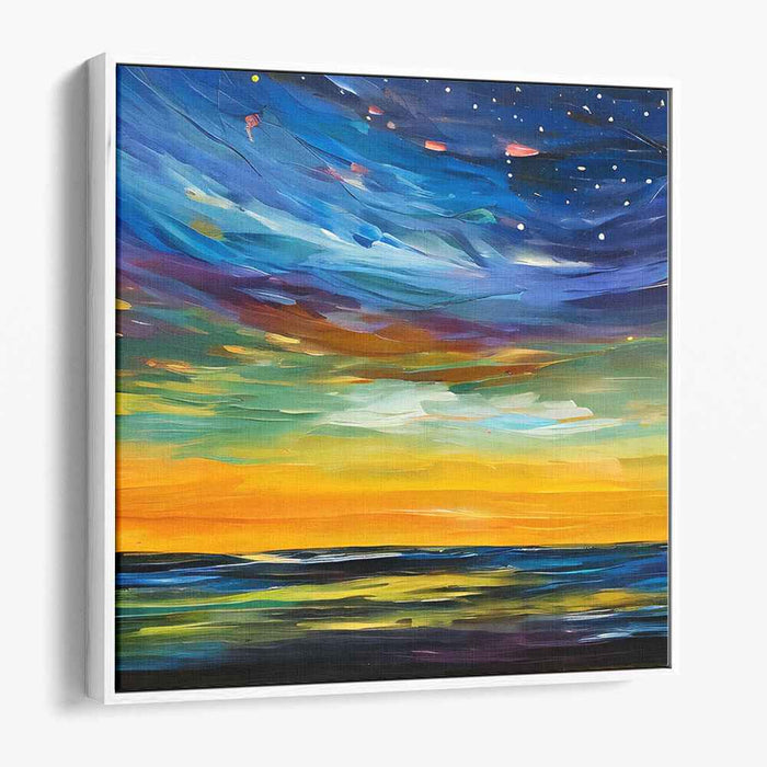 Oceanic Energy Shift: Dynamic Abstract Seascape Canvas Art