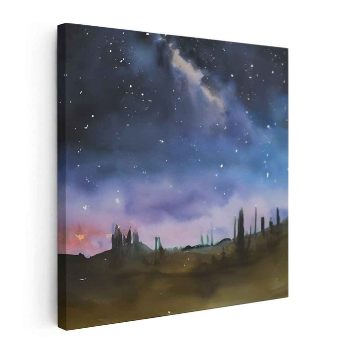 Celestial Desert: A Tranquil Night Under the Stars