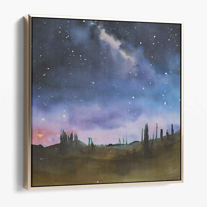 Celestial Desert: A Tranquil Night Under the Stars