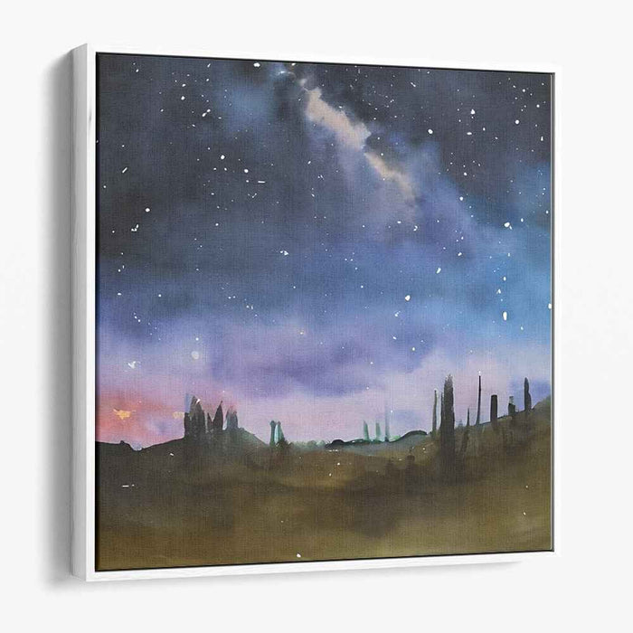 Celestial Desert: A Tranquil Night Under the Stars
