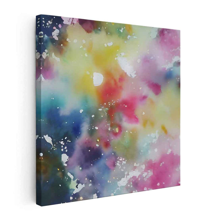 Melodic Aqua Dreams: A Watercolor Symphony Canvas Art Print
