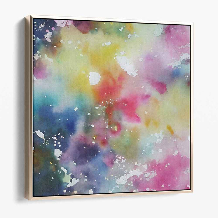 Melodic Aqua Dreams: A Watercolor Symphony Canvas Art Print