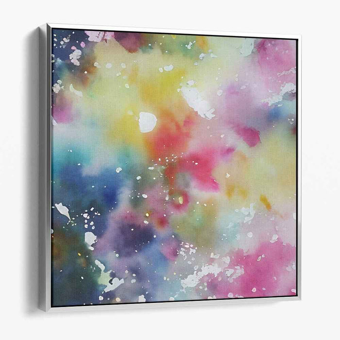 Melodic Aqua Dreams: A Watercolor Symphony Canvas Art Print