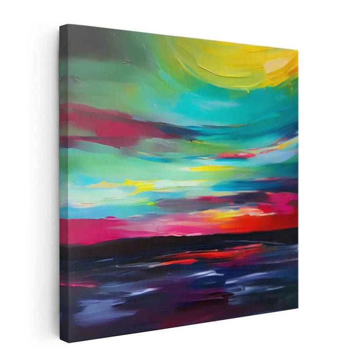 Spectral Imagination: A Vivid Abstract Exploration Canvas Art Print