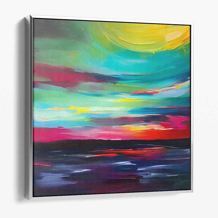 Spectral Imagination: A Vivid Abstract Exploration Canvas Art Print
