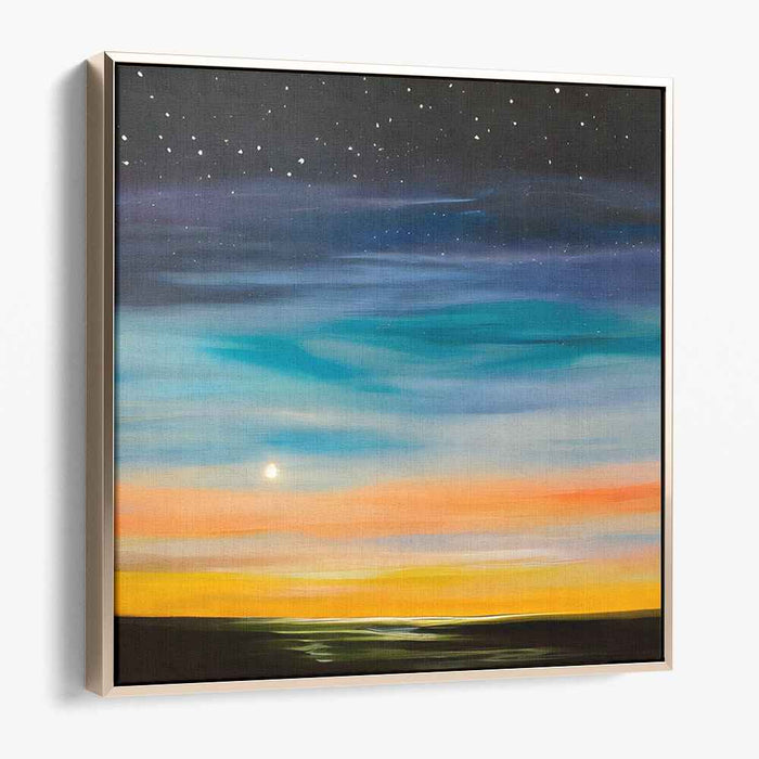 Day's End to Night's Arrival: Sunset to Starlight Canvas Art Print