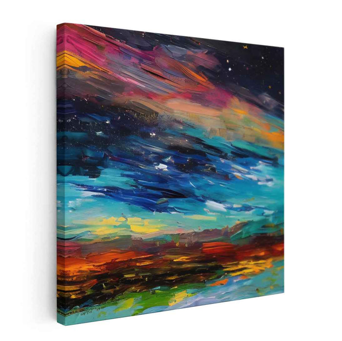 Sweeping Earth Tones: Abstract Expressionist Landscape Canvas Art