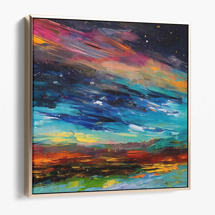 Sweeping Earth Tones: Abstract Expressionist Landscape Canvas Art