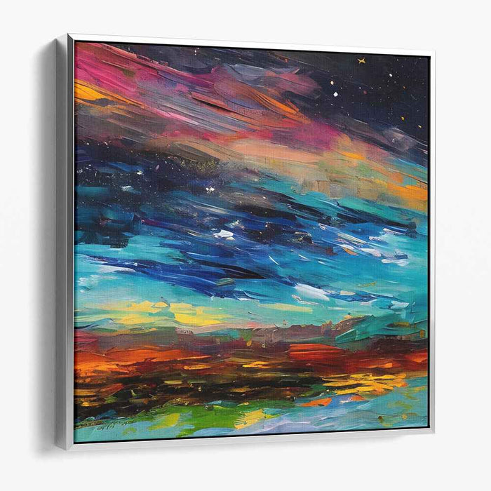 Sweeping Earth Tones: Abstract Expressionist Landscape Canvas Art