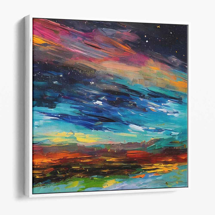 Sweeping Earth Tones: Abstract Expressionist Landscape Canvas Art