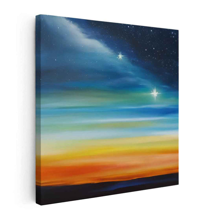 Ethereal Spectrum Tapestry: Celestial Gradient Canvas Art Print