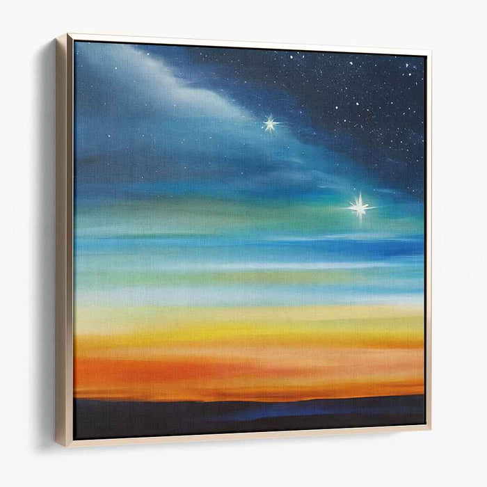 Ethereal Spectrum Tapestry: Celestial Gradient Canvas Art Print