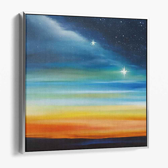 Ethereal Spectrum Tapestry: Celestial Gradient Canvas Art Print