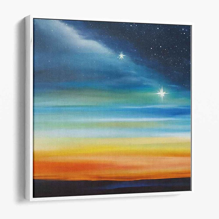 Ethereal Spectrum Tapestry: Celestial Gradient Canvas Art Print