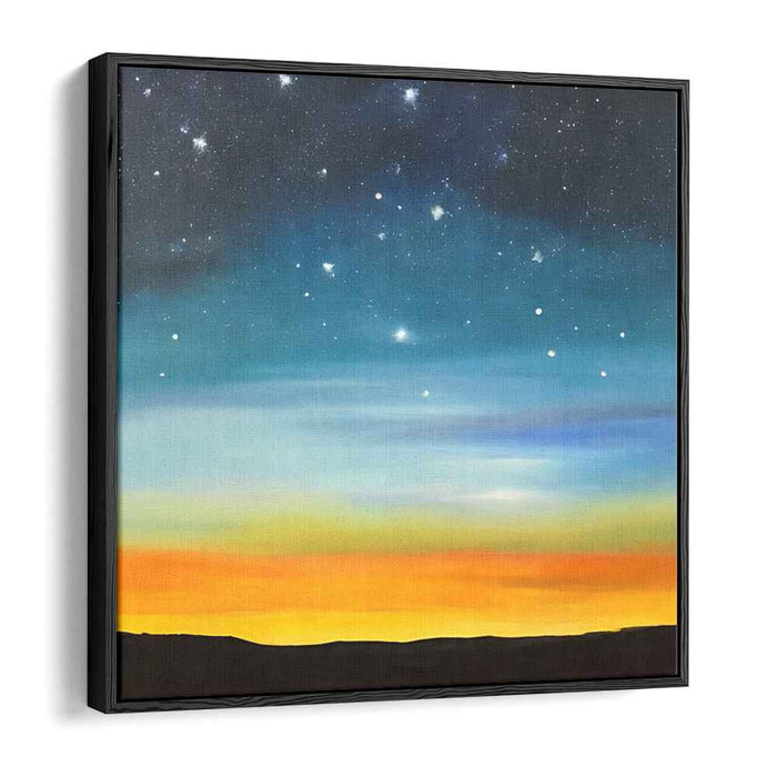 Whispers Of Dawn's Canvas Whisper: Tranquil Night Sky and Sunrise Canvas Art Print