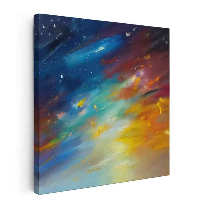 Chromatic Luminescence Dance: Vivid Abstract Exploration of Color and Light Canvas Art