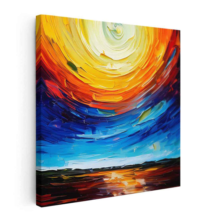 Fluid Currents: Dynamic Abstract Seascape Canvas Art