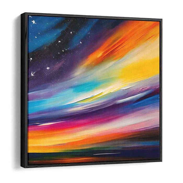 Celestial Energy Burst: Vibrant Cosmic Abstract Canvas Art
