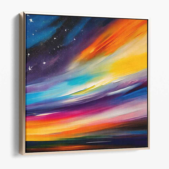 Celestial Energy Burst: Vibrant Cosmic Abstract Canvas Art