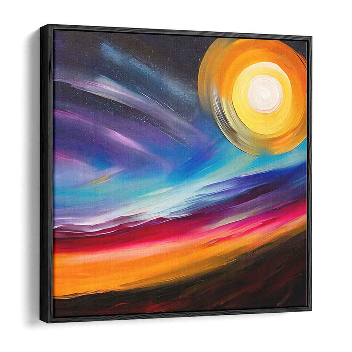 Luminous Dawn Tapestry: Abstract Sunlit Horizon Canvas Art Print