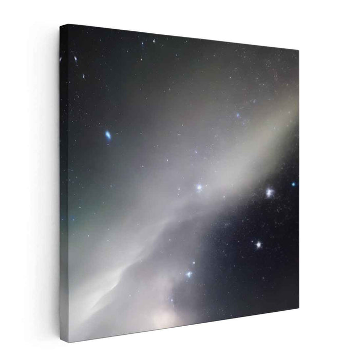 Nocturnal Celestial Symphony: Starry Night Sky Canvas Art Print
